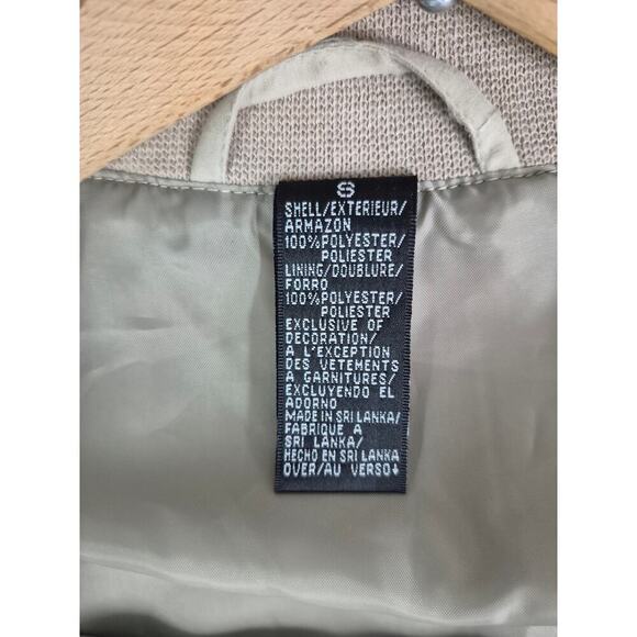 NWT Claiborne Water Repellent Tan Bomber Jacket  Polyester Satin Lined Men S - Picture 3 of 4